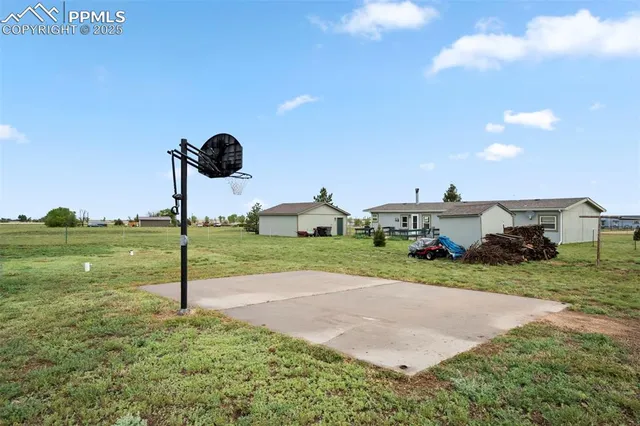 a view of a house with a backyard and a tree