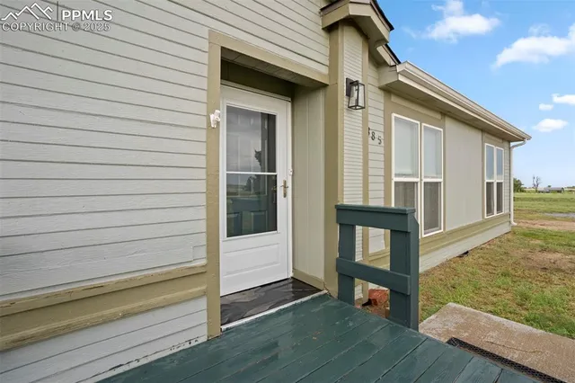 a view of front door of house