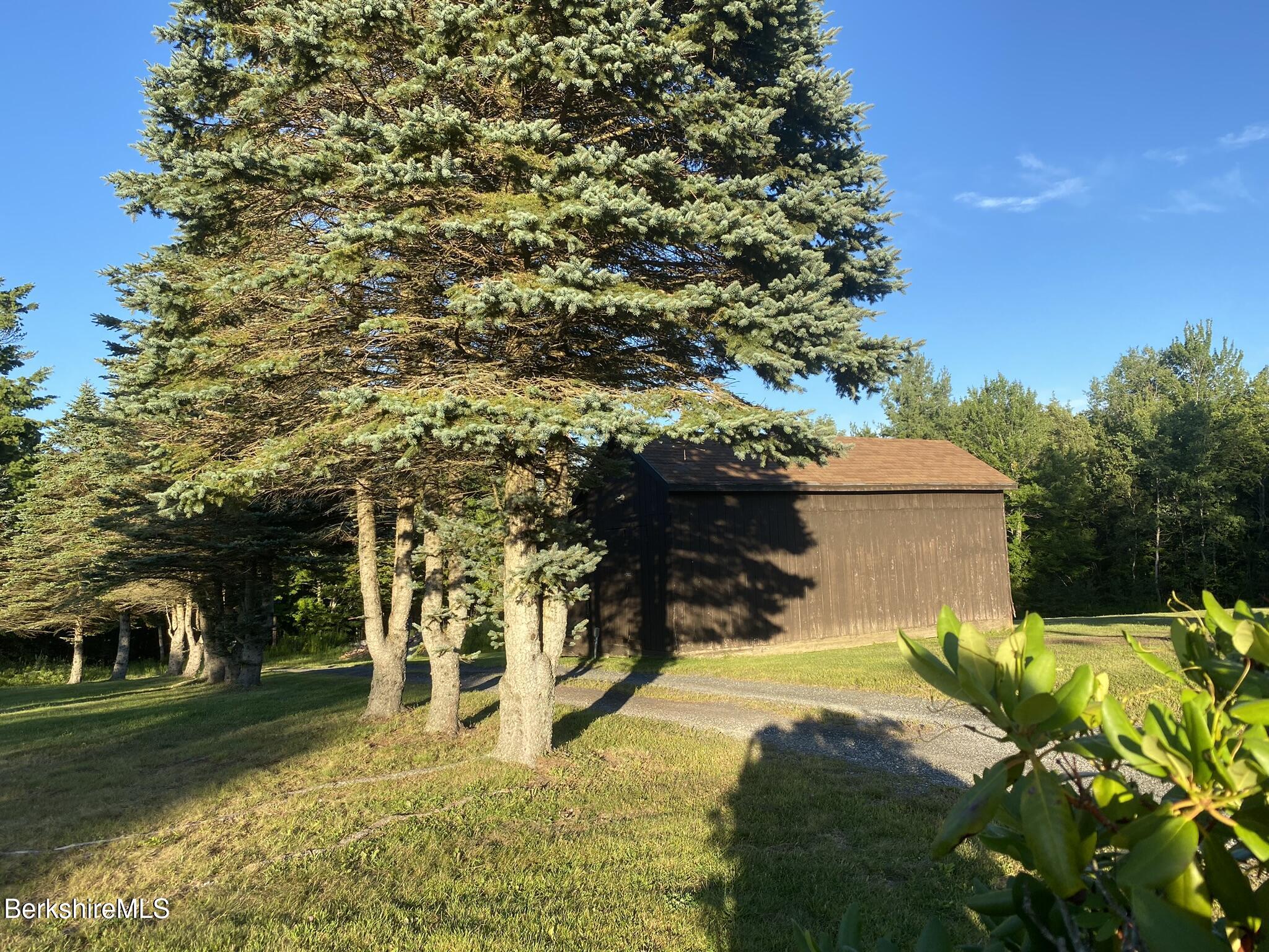 554 Main Street Becket, MA 01223 - Photo 22 of 36 a view of a yard with an trees