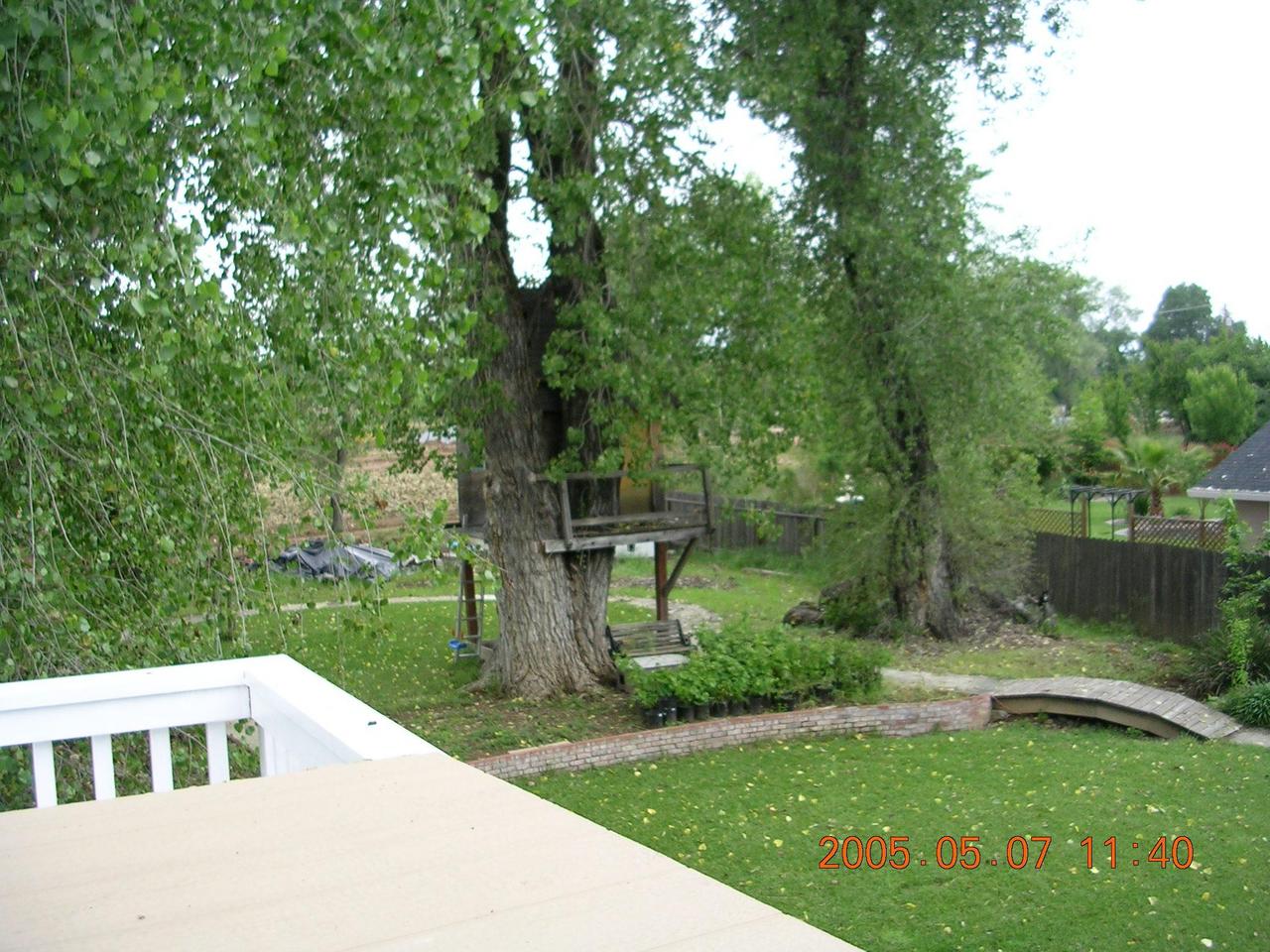 4920 Bidwell Road Redding, CA 96001 - Photo 9 of 10 view of back yard from upstairs deck