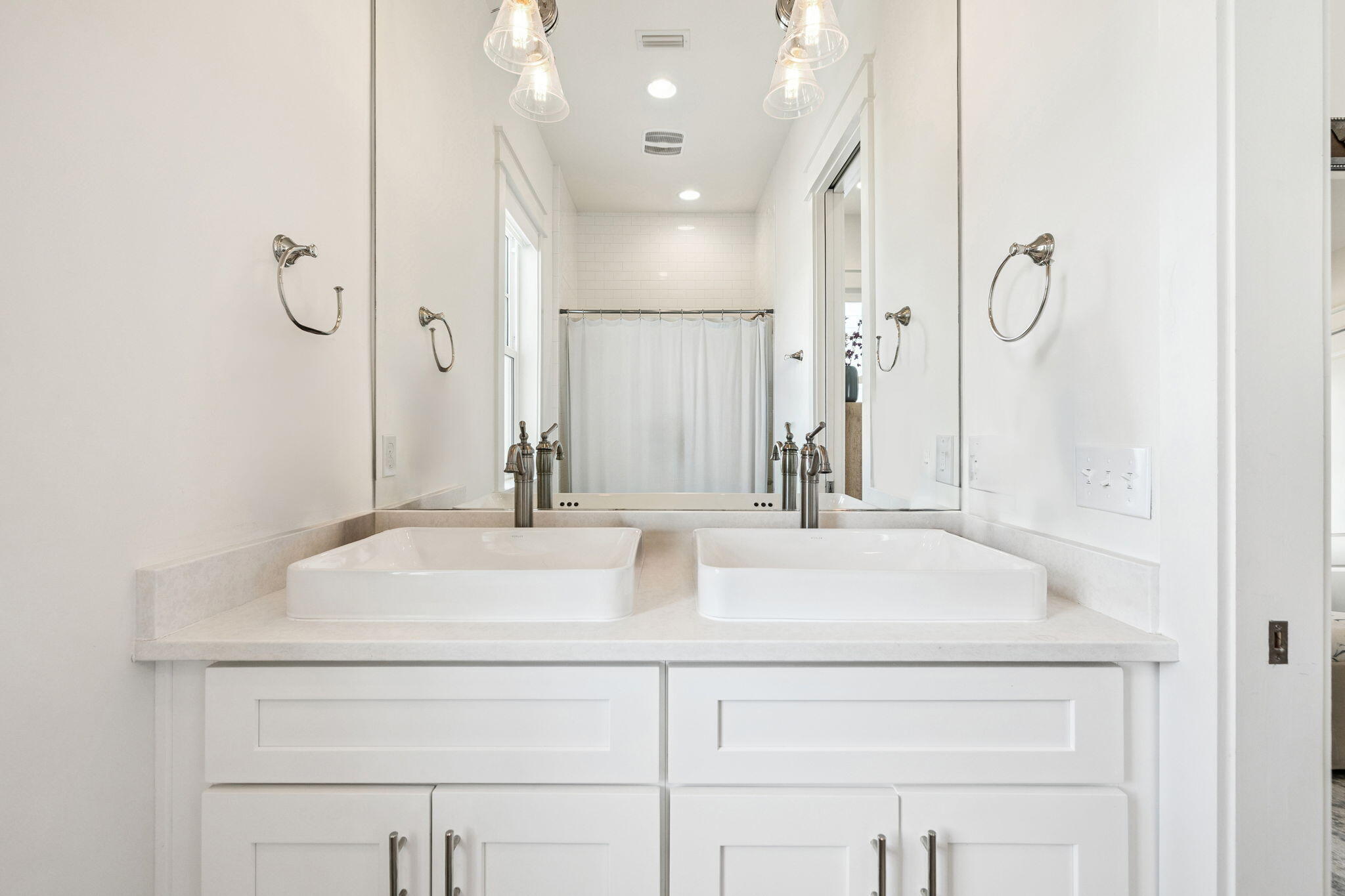 186 Cabana Trail Santa Rosa Beach, FL 32459 - Photo 39 of 51 a bathroom with a sink vanity and a mirror