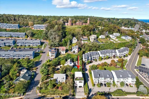 an aerial view of city