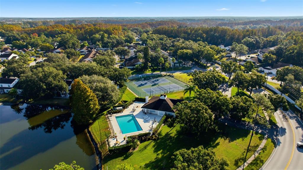 21425 Clubside Loop Lutz, FL 33549 - Photo 38 of 42 an aerial view of residential houses with outdoor space and trees