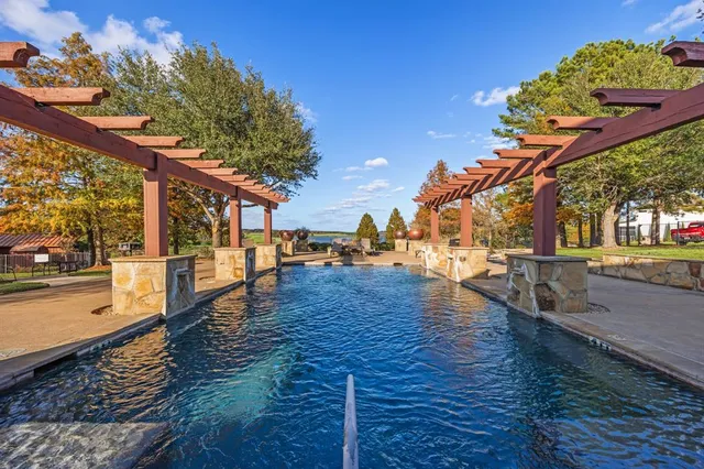 a view of a street with wooden stairs