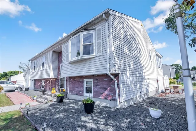 a view of a house with a patio