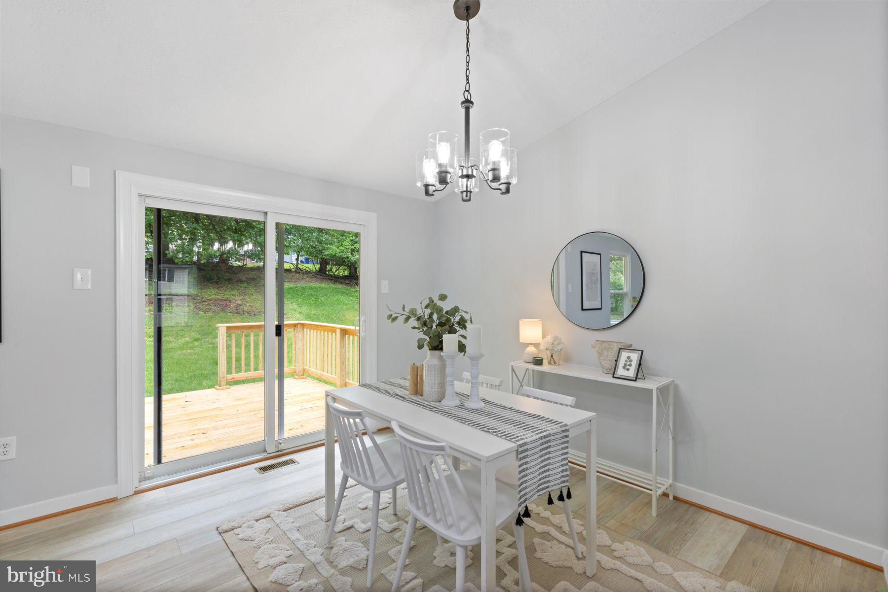 4711 Hawksbury Road Baltimore, MD 21208 - Photo 8 of 35 Dining area/sliders to large outside deck