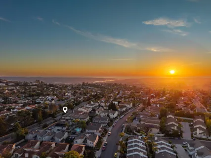 an aerial view of multiple house