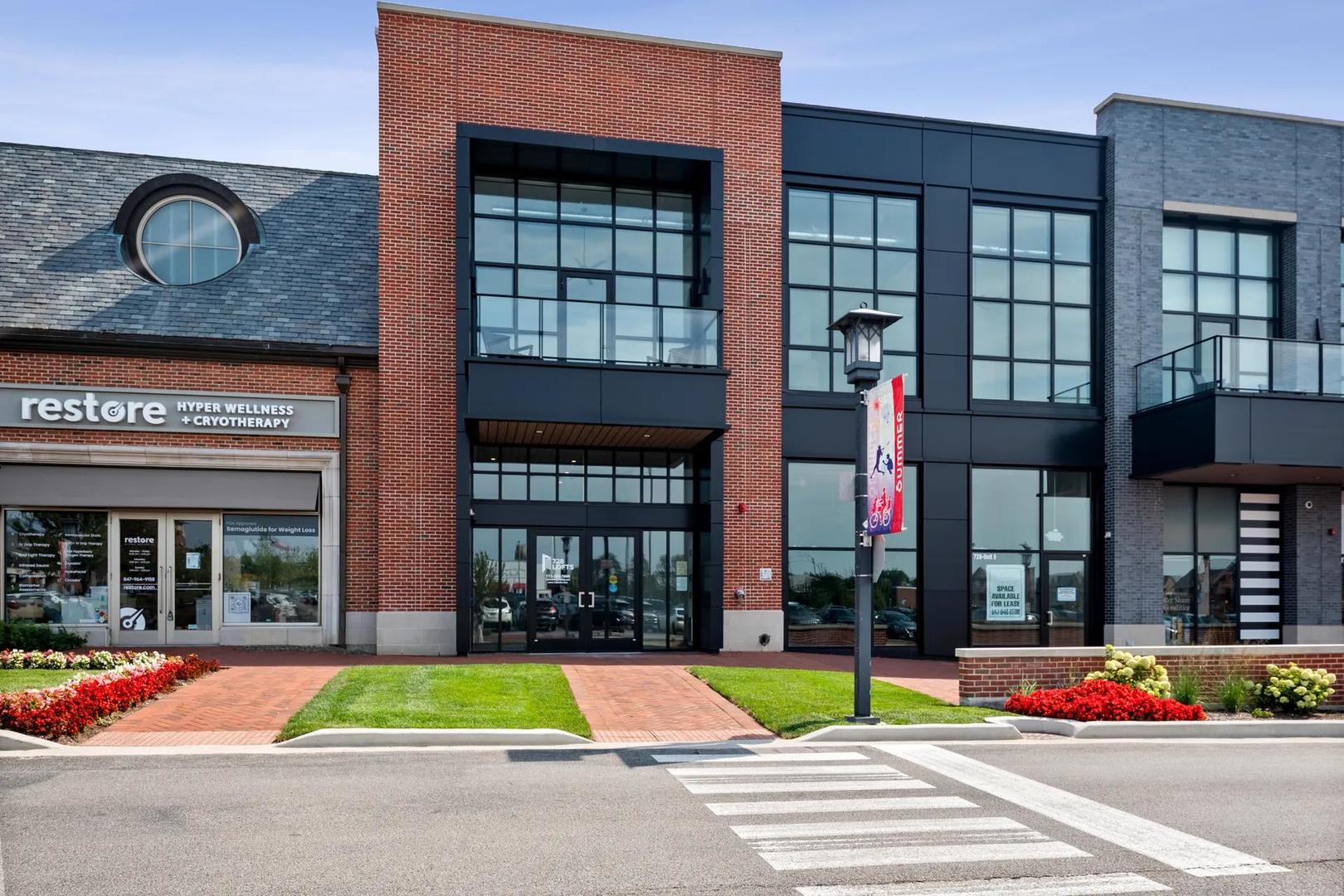 a view of entrance of the building