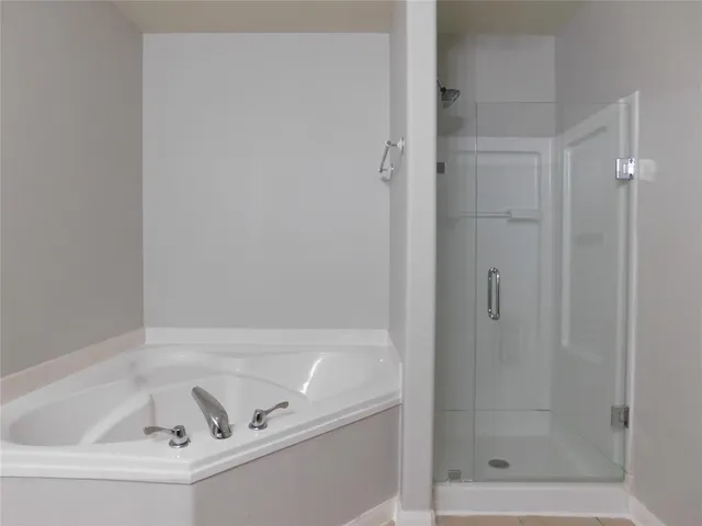 a bathroom with a tub