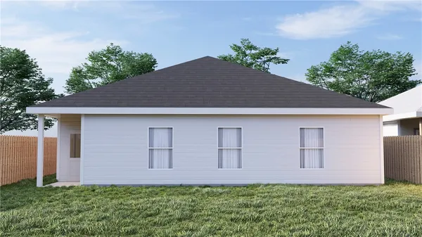 a backyard of a house