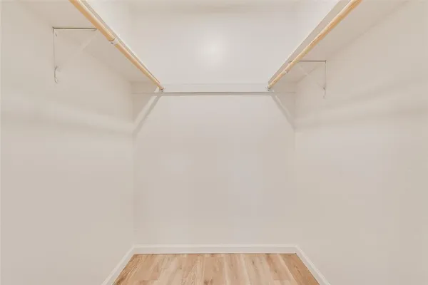 a view of small space with racks on the wall