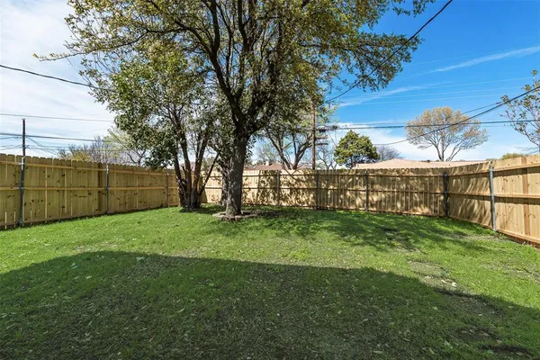 a view of garden with trees