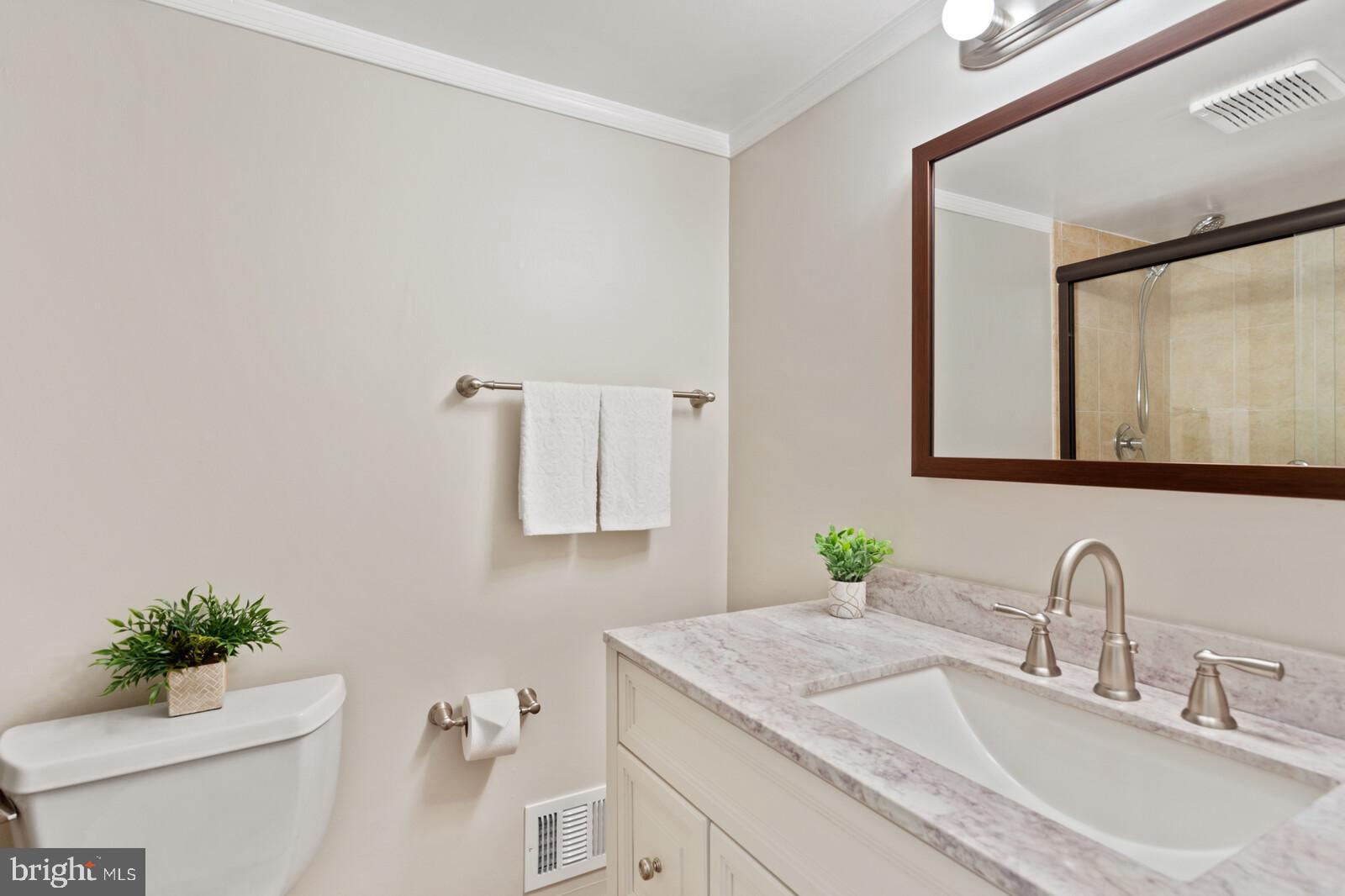 7021 Hadlow Drive Springfield, VA 22152 - Photo 16 of 47 Hallway Bathroom on Lower Level- All New!