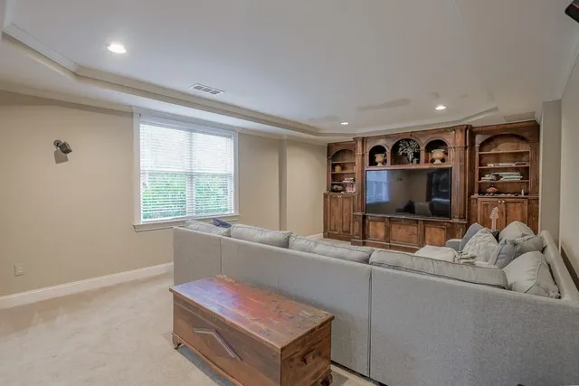 a view of a lake view with a big yard