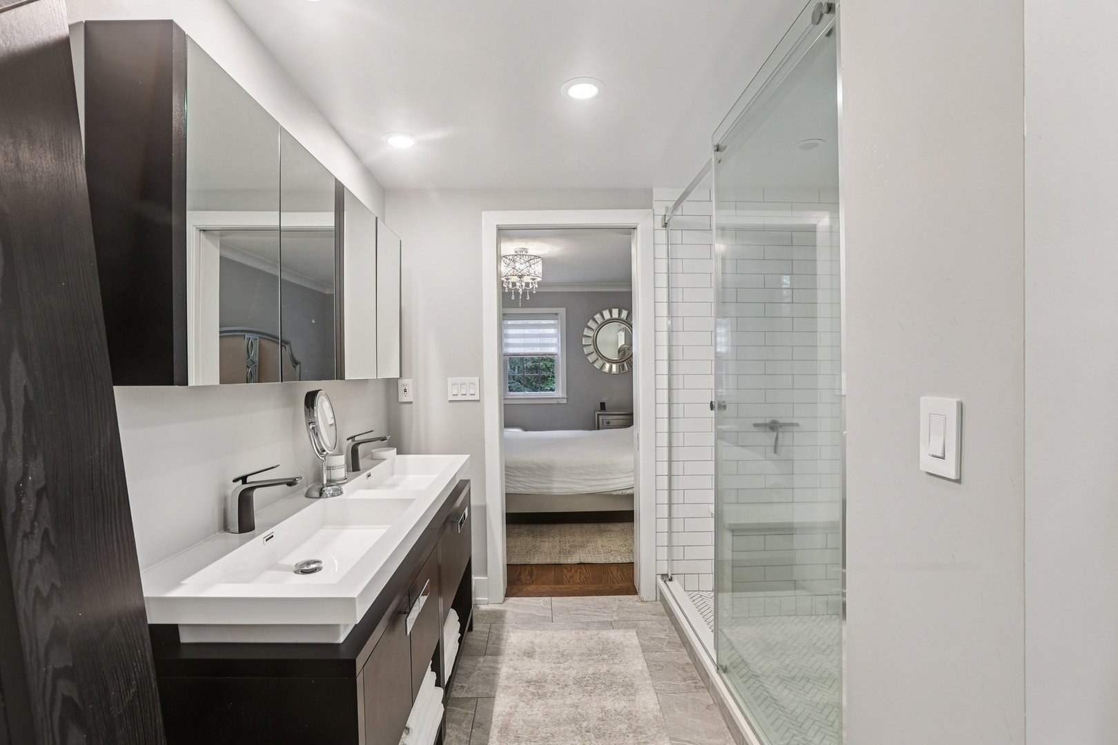 1834 West Palatine Road Palatine, IL 60067 - Photo 22 of 56 a bathroom with a sink a toilet and shower