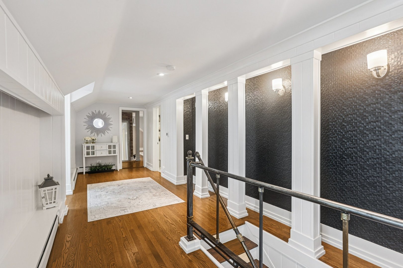 1834 West Palatine Road Palatine, IL 60067 - Photo 23 of 56 a view of a hallway with wooden floor and a bathroom
