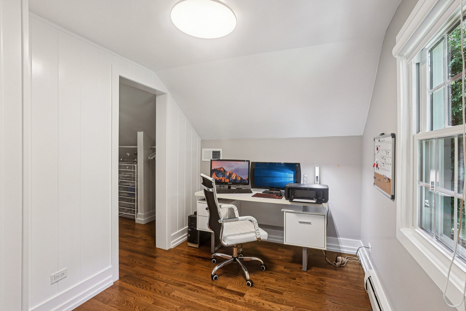 1834 West Palatine Road Palatine, IL 60067 - Photo 27 of 56 a view of a workspace with furniture and a window