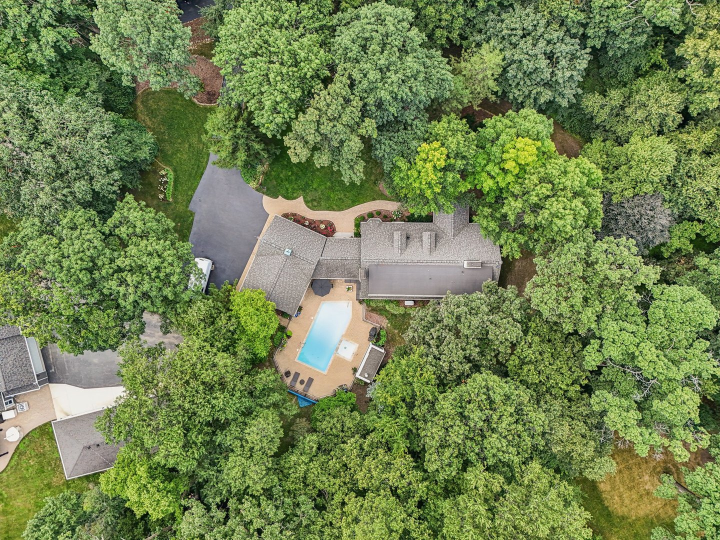 1834 West Palatine Road Palatine, IL 60067 - Photo 51 of 56 an aerial view of a house with a yard and lake view