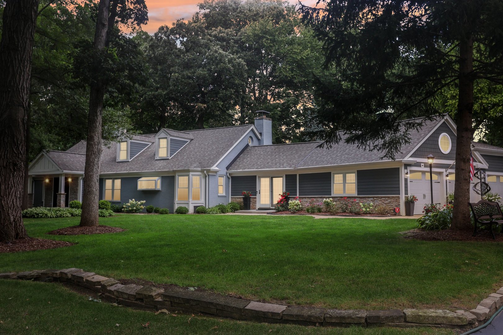 1834 West Palatine Road Palatine, IL 60067 - Photo 52 of 56 a front view of a house with a garden