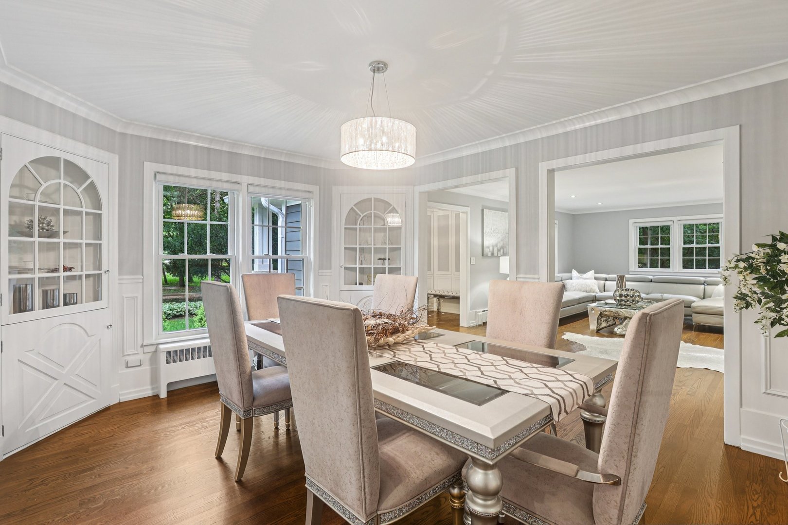 1834 West Palatine Road Palatine, IL 60067 - Photo 7 of 56 a view of a dining room with furniture window and wooden floor
