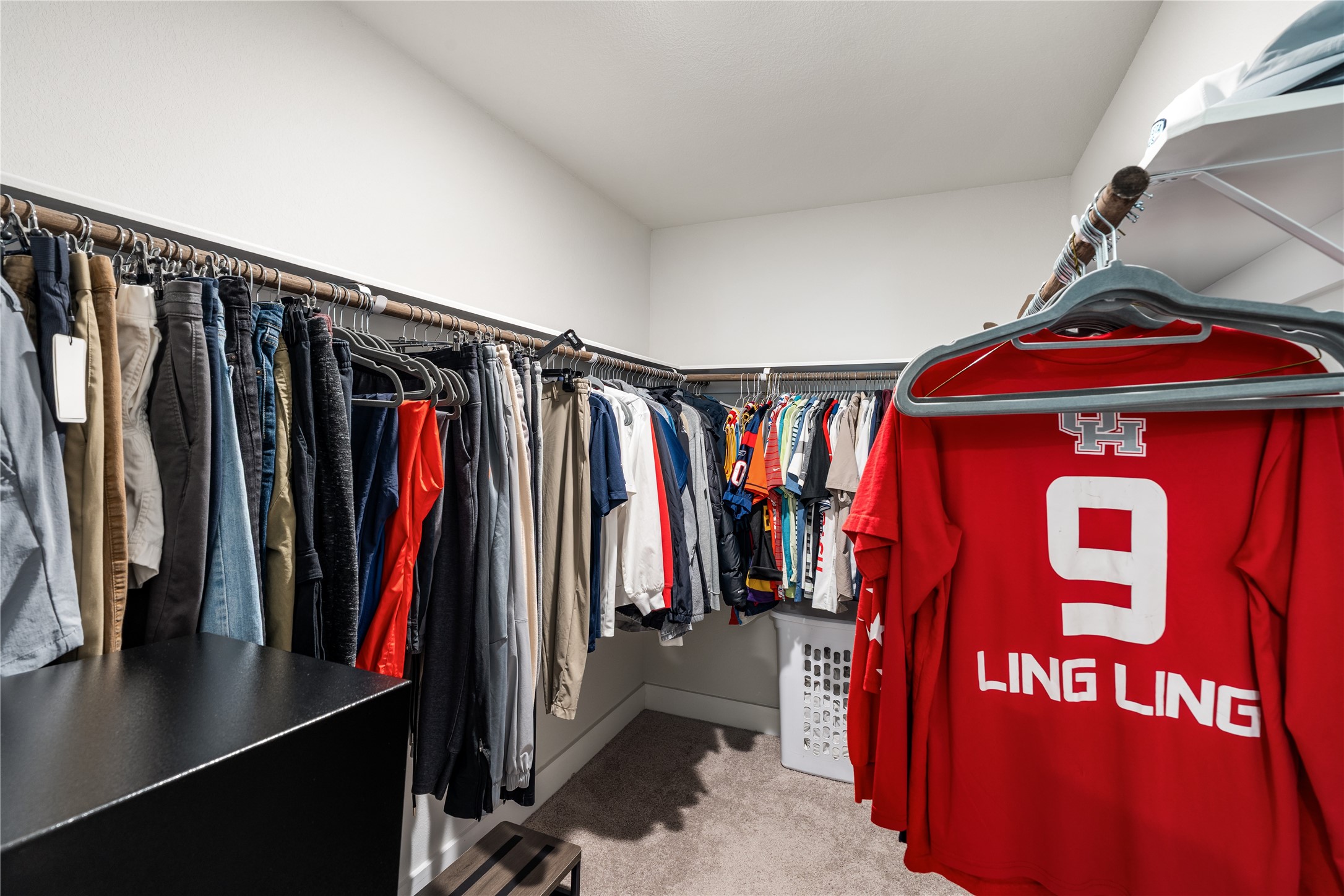 4001 Baja Lane Houston, TX 77045 - Photo 19 of 27 Designed to keep daily routines organized, the walk-in closet provides generous hanging space and room for additional shelving, dressers, or custom storage solutions.