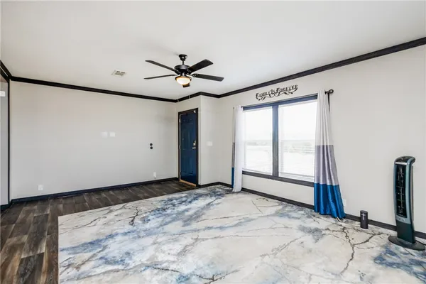a view of empty room with front door