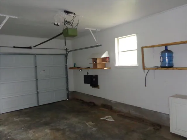 a room with closet and window