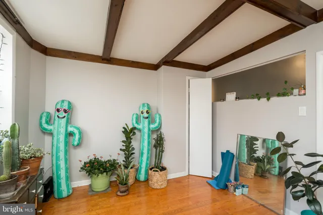 a bed room with a bed and a walk in closet