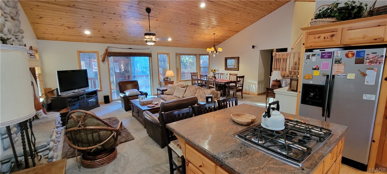 1685 Angels Camp Road Big Bear City, CA 92314 - Photo 6 of 35 a living room with furniture and flat screen tv