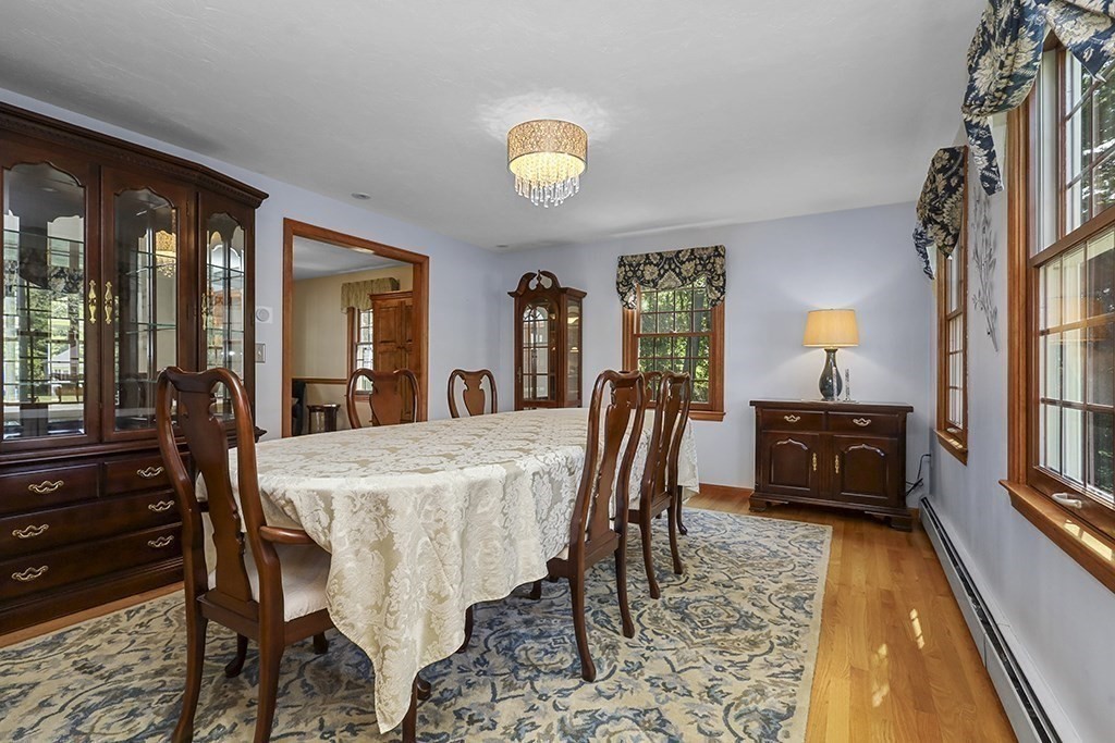 6 Lydia Lane Franklin, MA 02038 - Photo 15 of 42 a view of a dining room with furniture and a floor to ceiling window