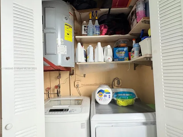 a view of storage and utility room