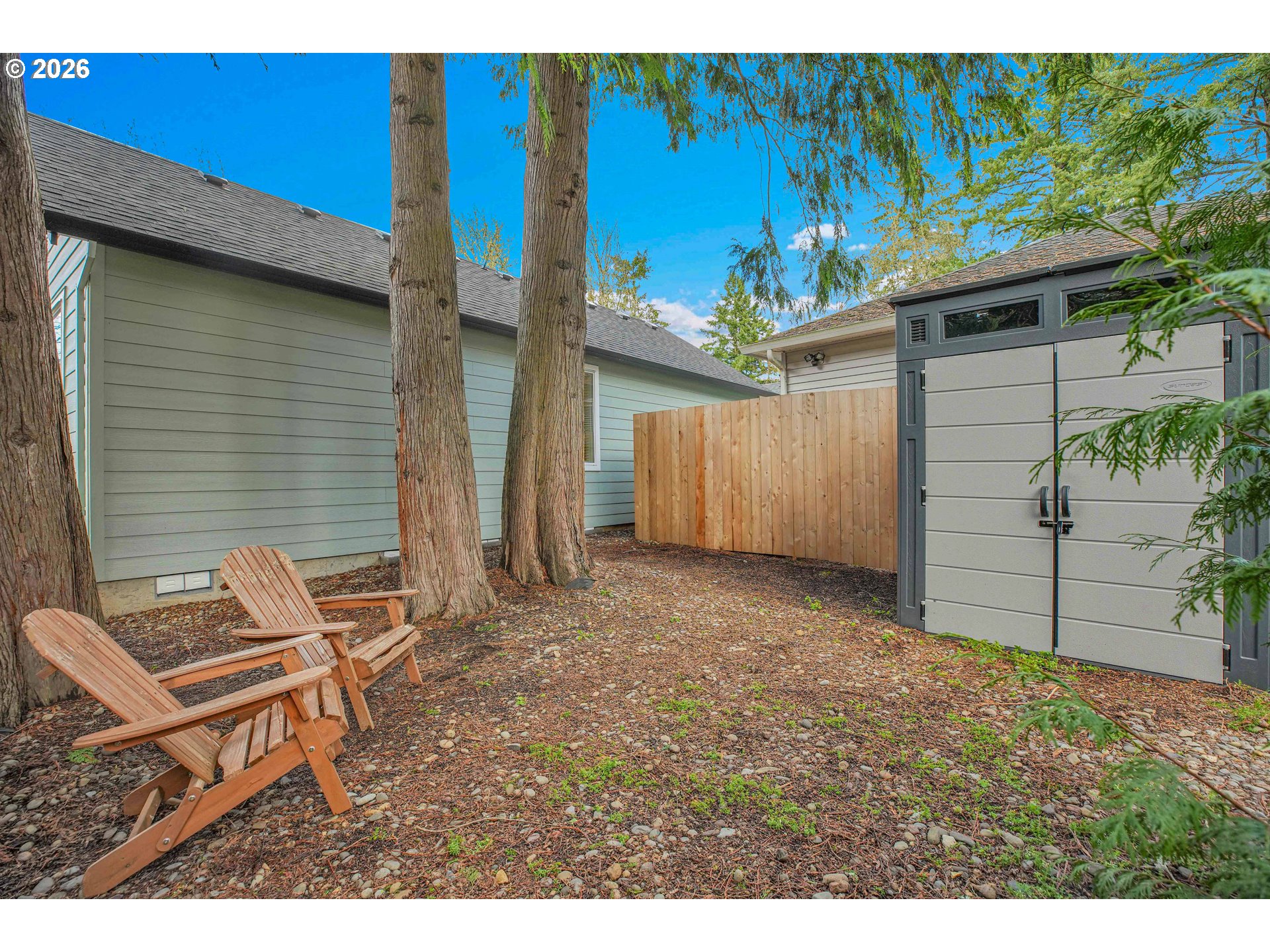 2308 Southeast Risley Avenue Milwaukie, OR 97267 - Photo 26 of 28 a backyard of a house with shaded area