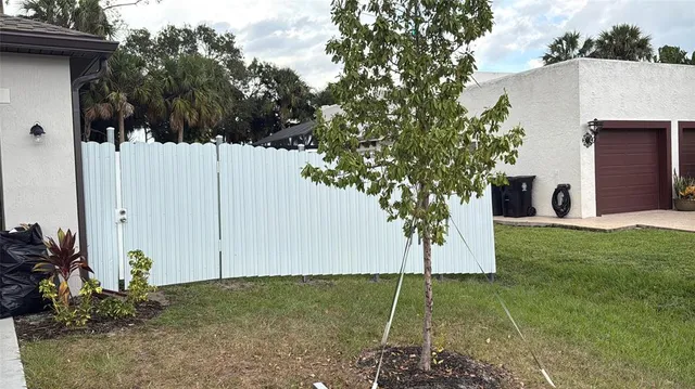 a backyard of a house