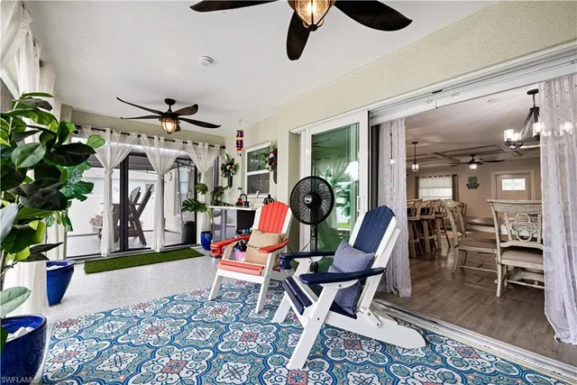 a living room filled with furniture