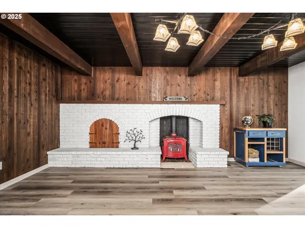a view of livingroom with furniture and fireplace