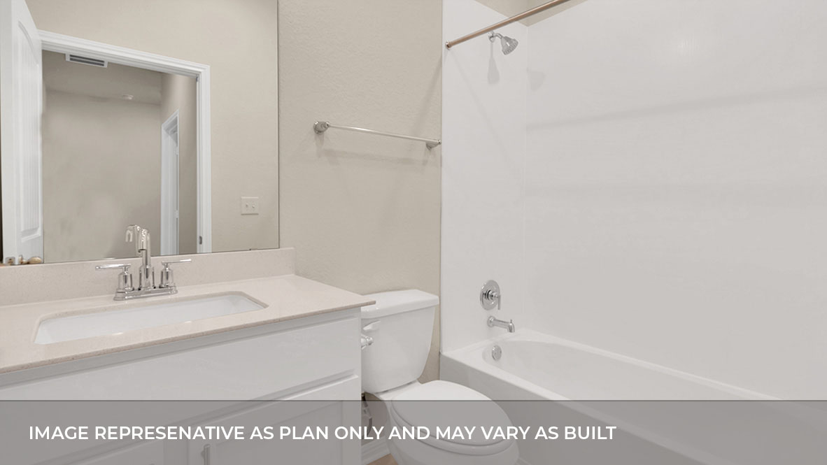 2564 Whittler Road Leander, TX 78641 - Photo 4 of 35 a bathroom with a sink a mirror and a bathtub