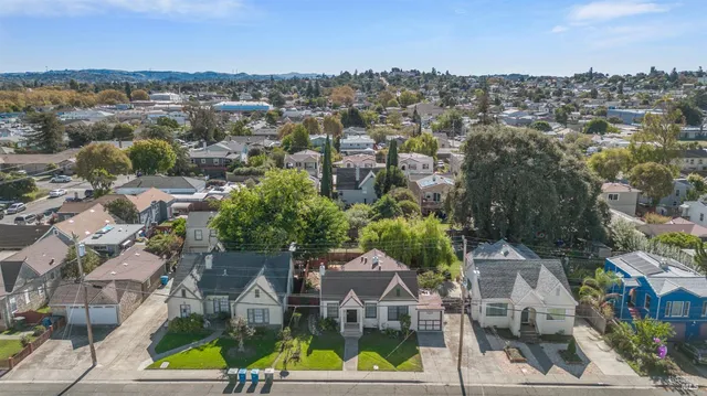 an aerial view of multiple house