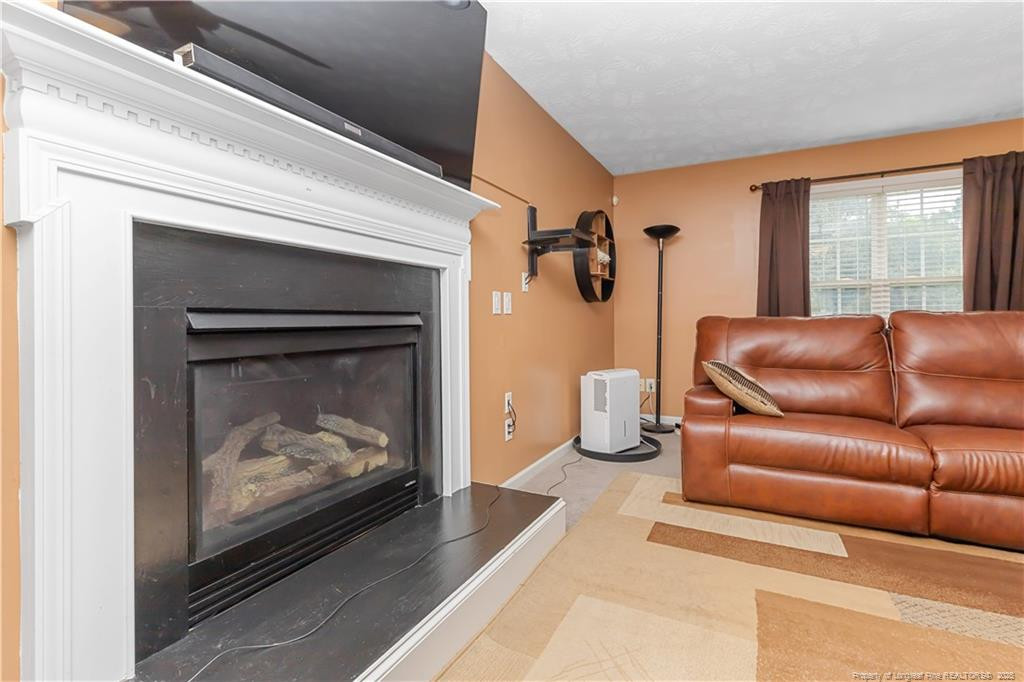 121 Jubilee Court Cameron, NC 28326 - Photo 8 of 36 a living room with furniture and a fireplace