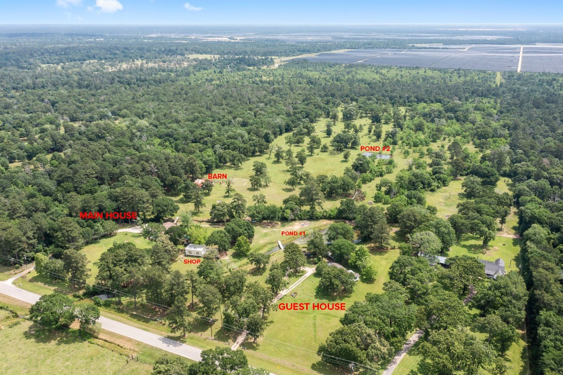 a view of a lush green field