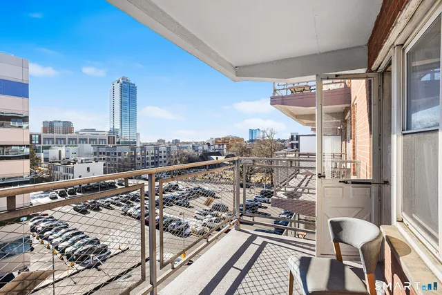 a view of city from balcony