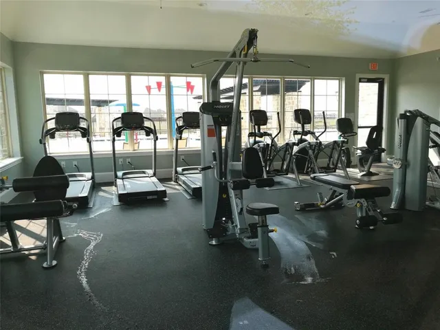 a view of a park with slide