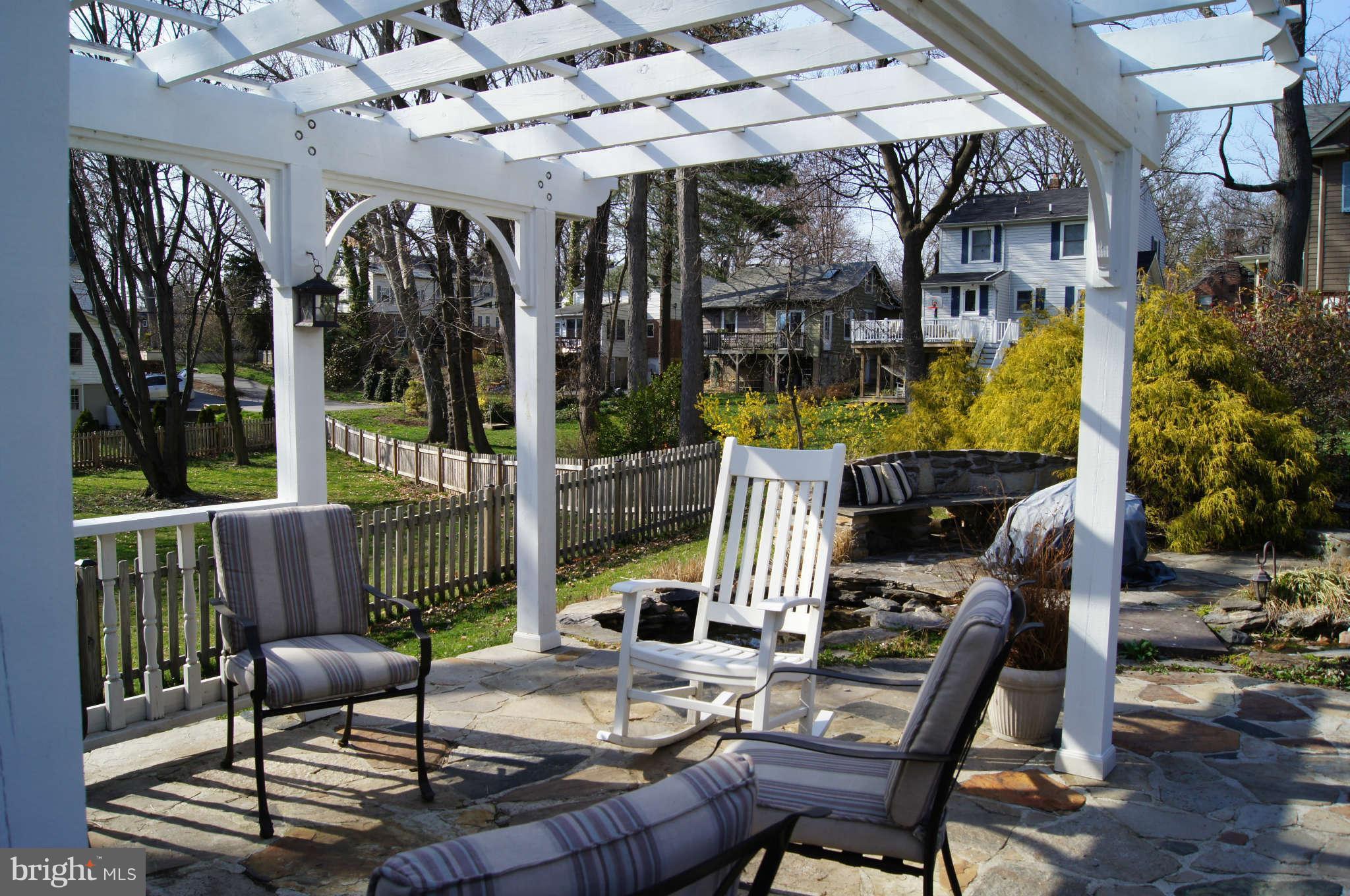 6520 Banbury Road Baltimore, MD 21239 - Photo 2 of 29 covered porch with waterfall and fire pit area