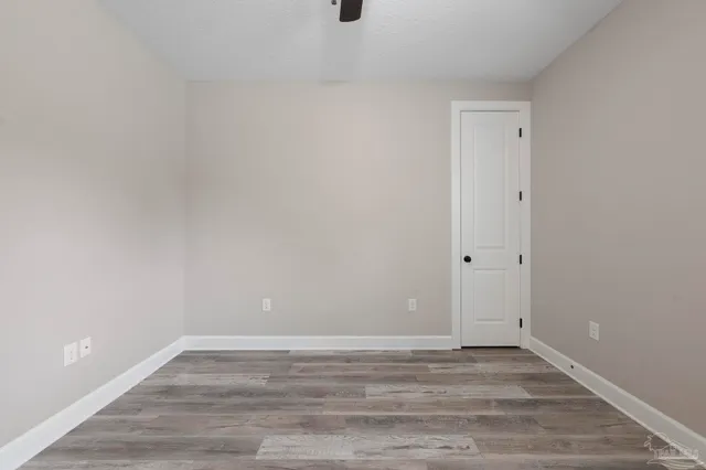 a view of a garage with storage