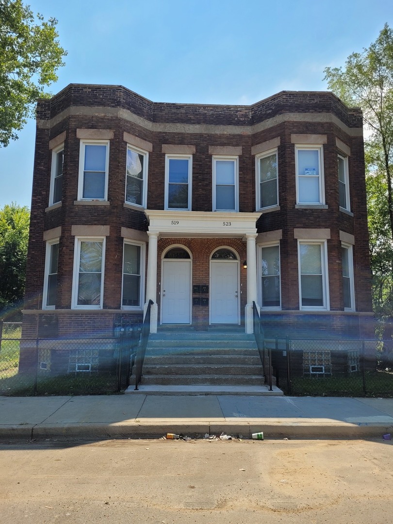 a front view of a house