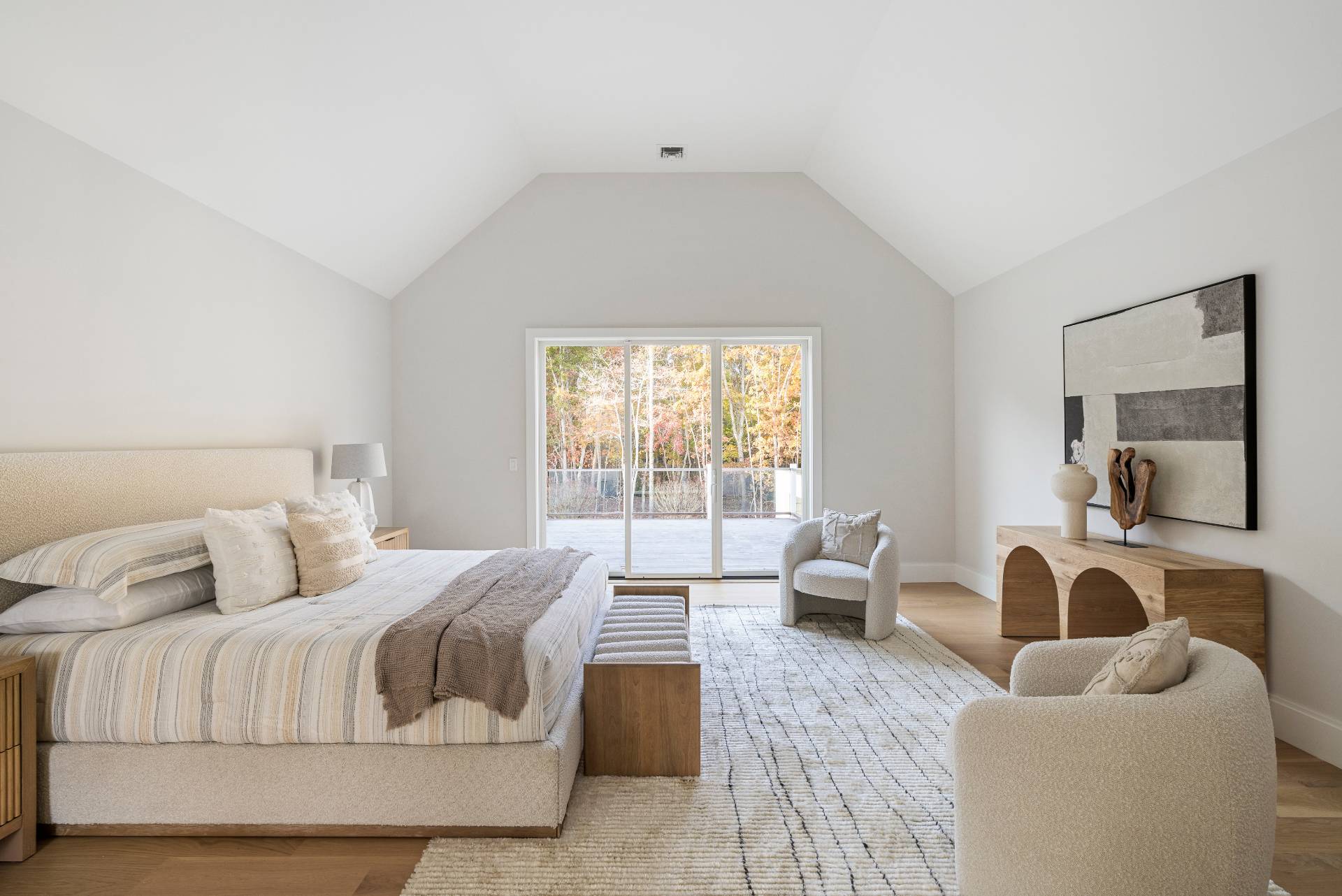 2069 Deerfield Road Sag Harbor, NY 11963 - Photo 20 of 37 a bedroom with furniture and a large window