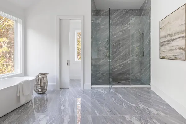 a view of bathroom with shower