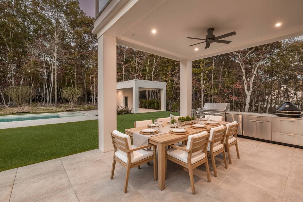 2069 Deerfield Road Sag Harbor, NY 11963 - Photo 30 of 37 a view of a patio with a backyard