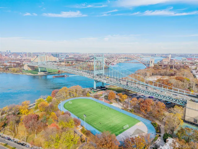 an aerial view of a city