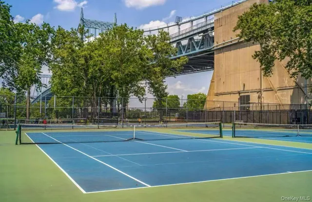 a view of a city with tall buildings