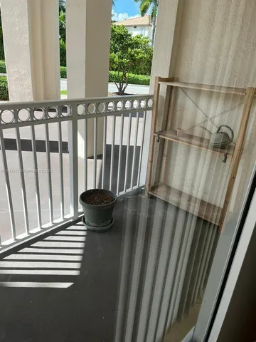 a view of a balcony